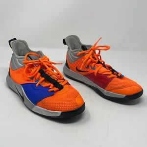 Nike Boy's Paul George 3 Nasa Apollo Basketball Shoes C18973-800 Youth Size 6.5Y